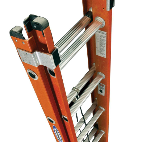 Werner 40 ft. Fiberglass D-Rung Extension Ladder with 300 ...