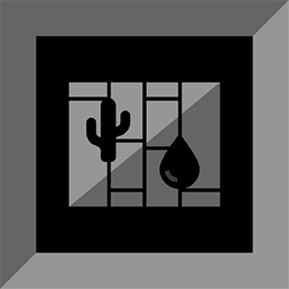 dry or intermittently wet area