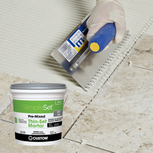 SimpleSet spread with trowel