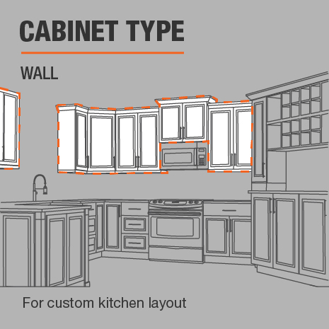 Hampton Bay Designer Series Elgin Assembled 33x12x12 in. Wall Kitchen ...