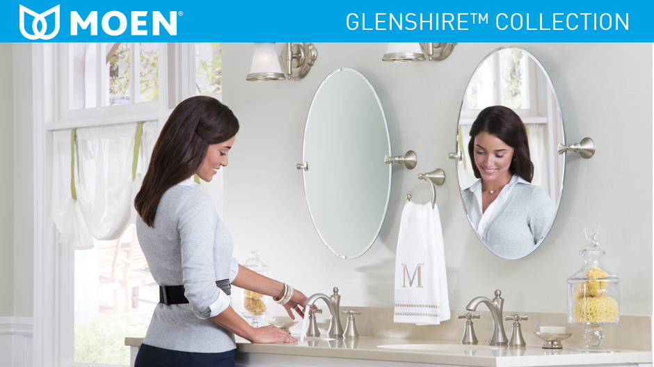 Moen Glenshire 26 In X 22 Frameless Pivoting Wall Mirror Classic Meets Modern