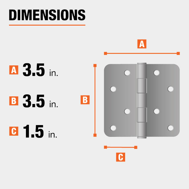 Everbilt 3 1 2 In X 5 8 In Radius Satin Nickel Door Hinge Value