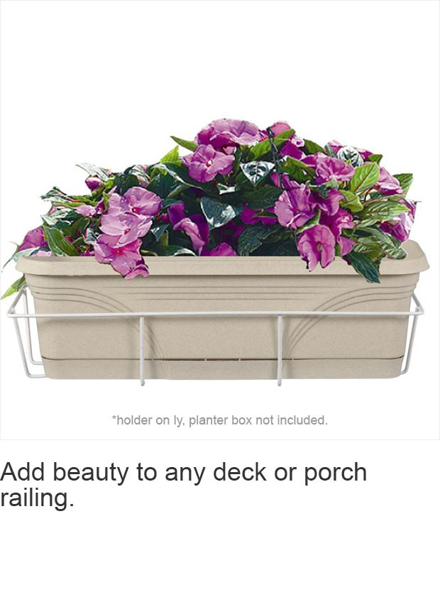 CobraCo 24 in. Adjustable Flower White Box HolderF2426W The Home Depot