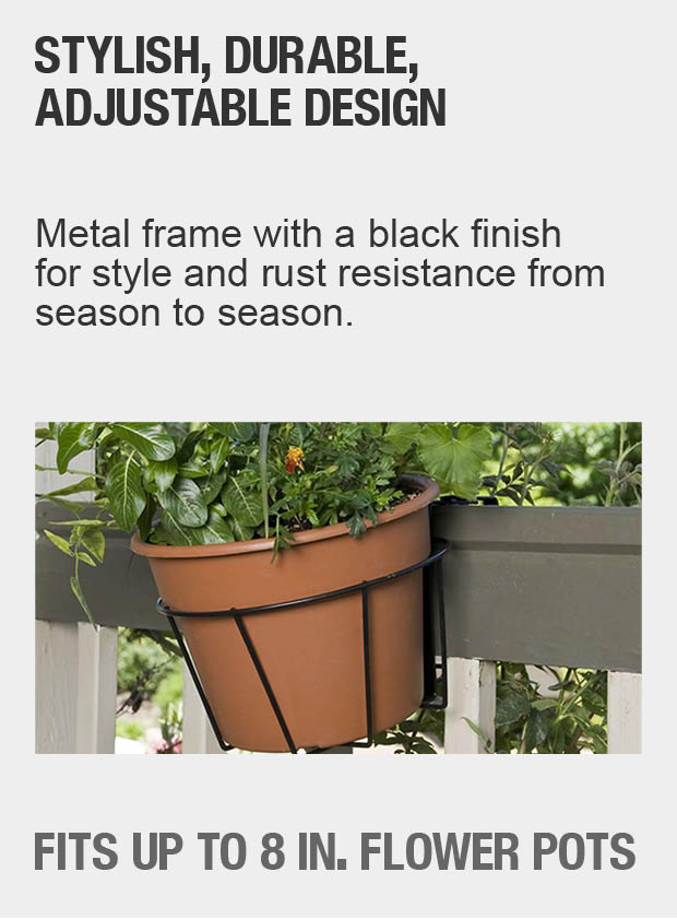 CobraCo 8 in. Steel Adjustable Flower Pot HolderR0726B The Home Depot