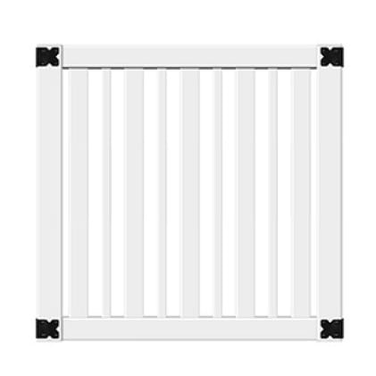 Veranda 4 Ft W X 4 Ft H White Vinyl Lafayette Fence Gate Kit 118680 The Home Depot