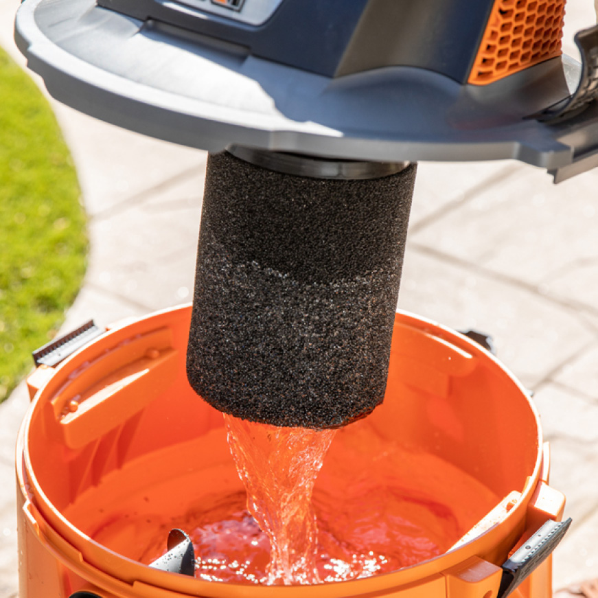 Filter designed with foam material that filters waterborne debris. Filter designed with foam material that filters waterborne debris.