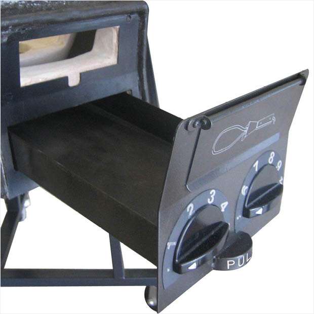 Black charcoal grill from Vision-Grills Black charcoal grill from Vision-Grills