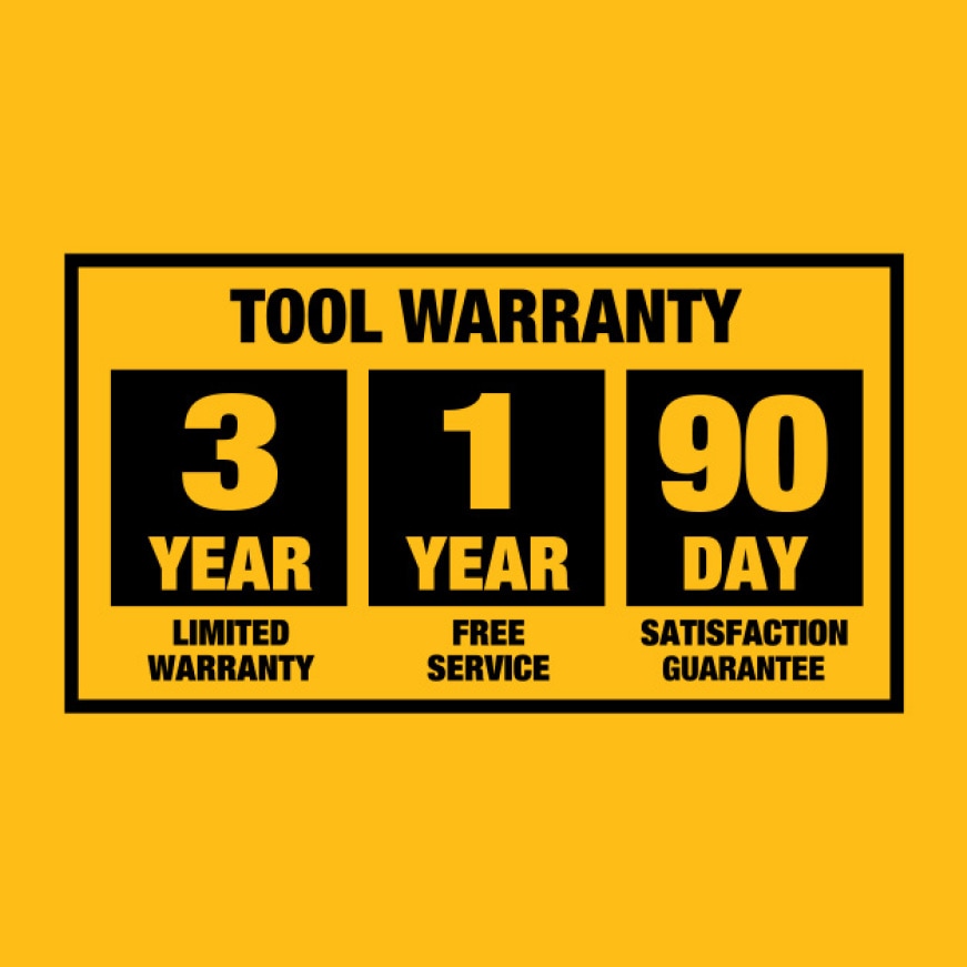 3-Year limited warranty, 1 year free service and 90-day money back guarantee.