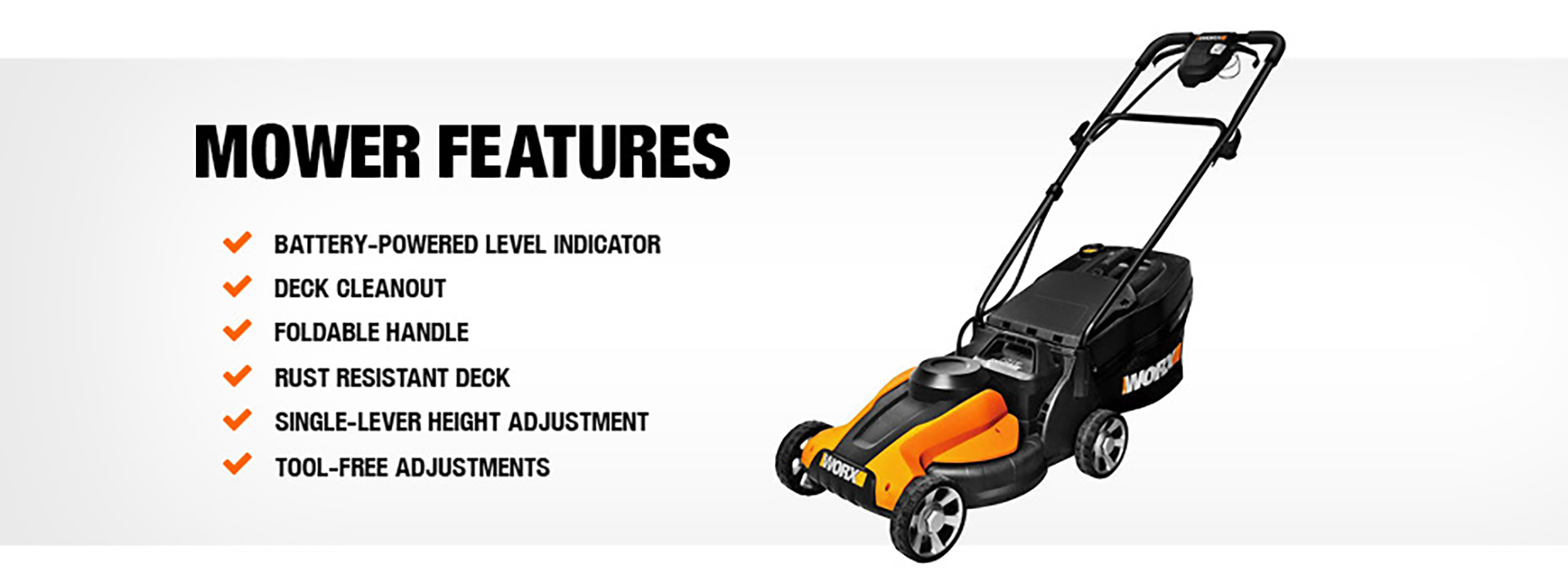 Worx 14 in. 24Volt Cordless WalkBehind Battery Push Mower Battery/Charger IncludedWG775