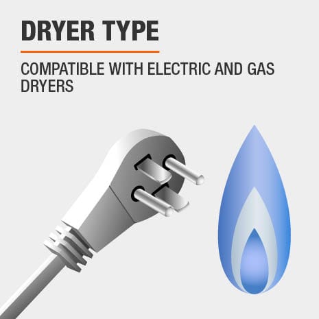 Compatible with Electric and Gas Dryers