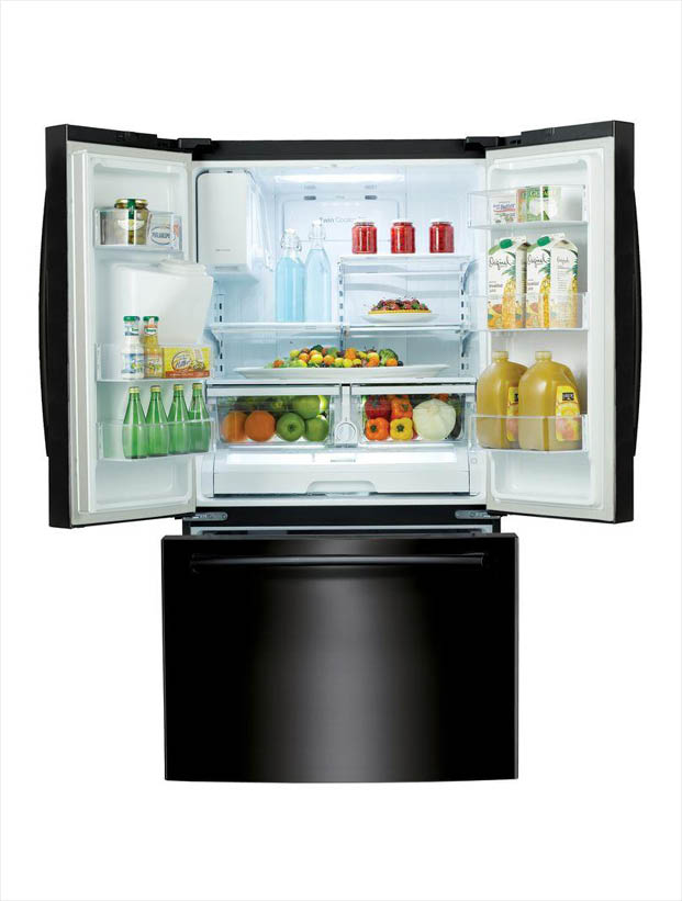 Samsung 24.6 cu. ft. French Door Refrigerator in BlackRF263BEAEBC The Home Depot