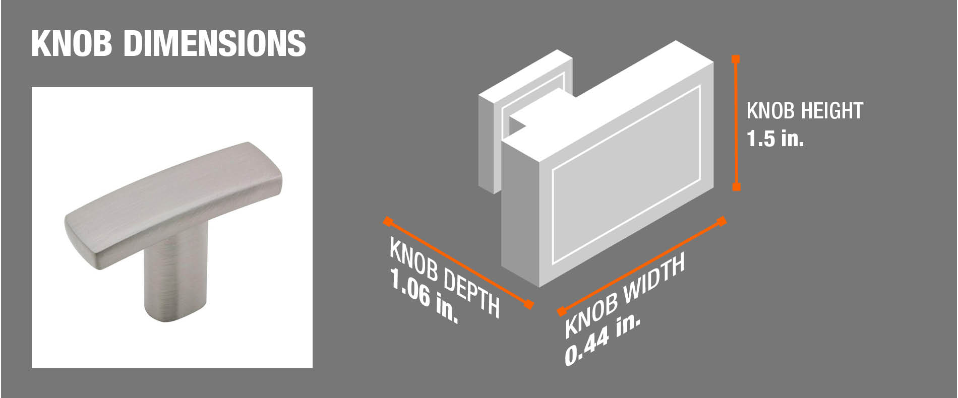 Richelieu Hardware 11/2 in. x 1 in. Satin Nickel Subtle Arch Knob