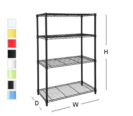 Hdx 54 In H X 36 W 14 D 4 Shelf Steel Shelving Unit 4 Shelf Unit Multiple Colors