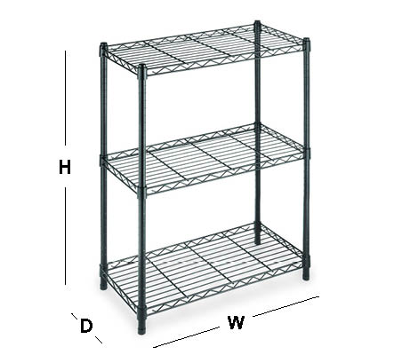 Hdx 30 In H X 23 25 W 13 375 D 3 Shelf Steel Shelving 3 Shelf Unit