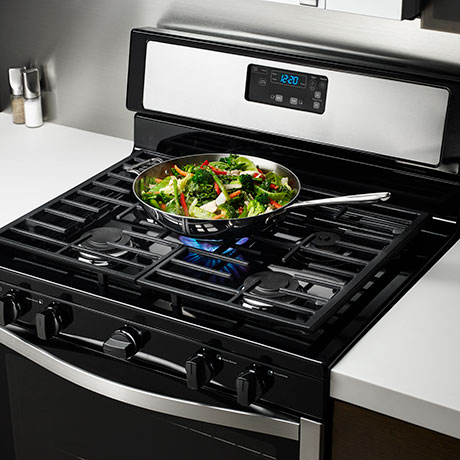 Whirlpool 5.1 cu. ft. Gas Range in Stainless Steel-WFG505M0BS - The ...