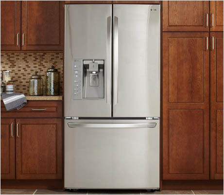 Lg Electronics 23 7 Cu Ft French Door Refrigerator In Stainless Lg Lfxc24726s Counter Depth Refrigerator