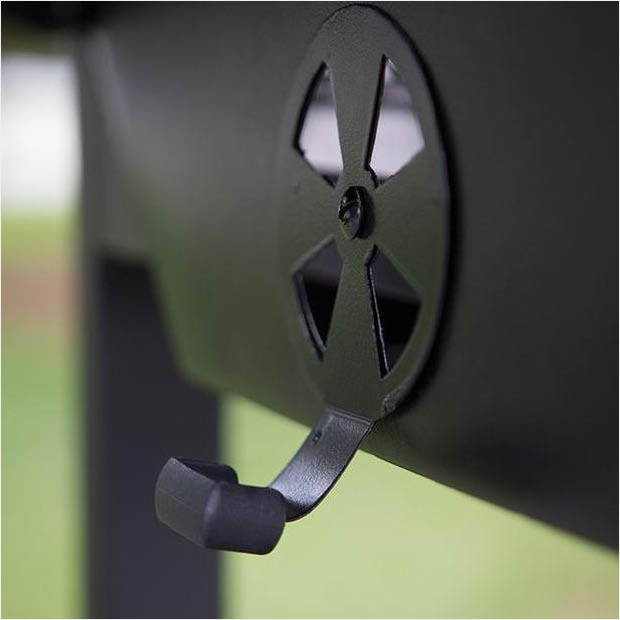 Nexgrill CartStyle Charcoal Grill in Black with Side Shelf and