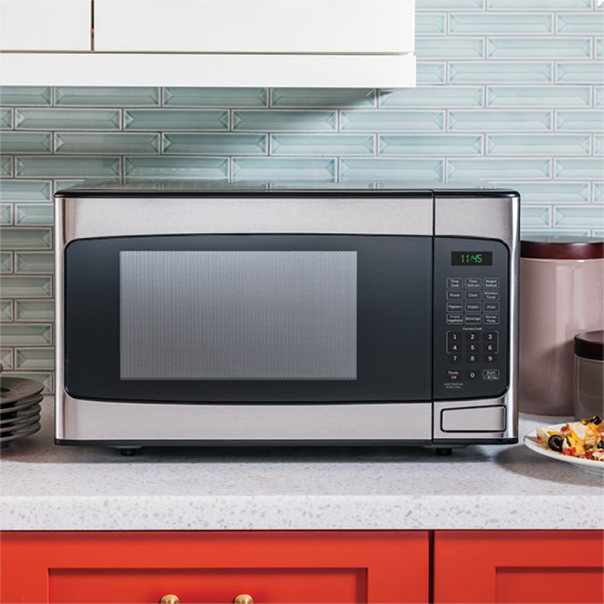 Image of microwave on countertop