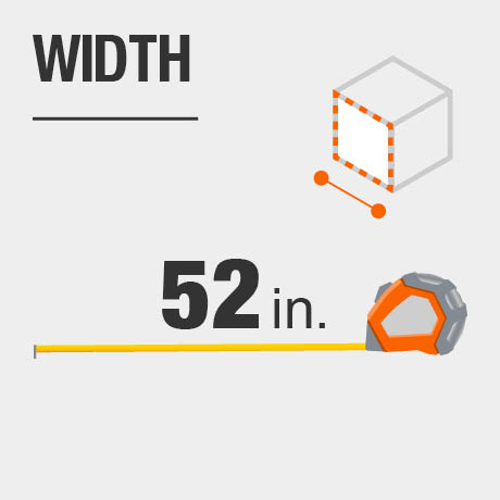 Tool chest width in inches. Tool chest width in inches.