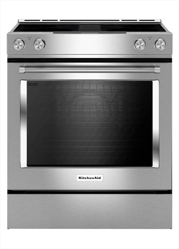 Kitchenaid 6 4 Cu Ft Downdraft Slide In Electric Range With Self