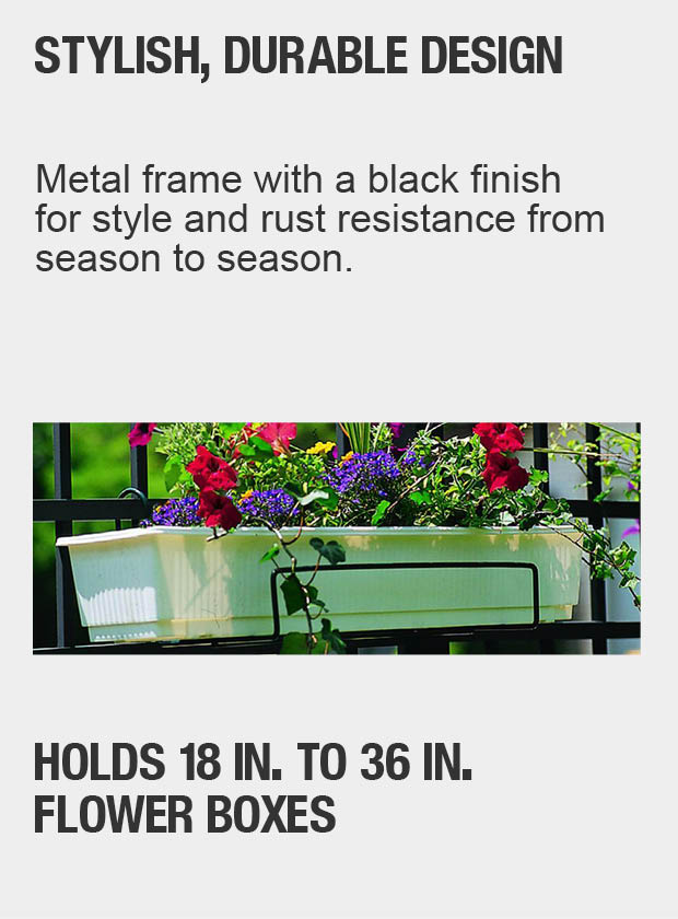 CobraCo OpenEnd Adjustable Black Flower Box HolderFOE26B The Home