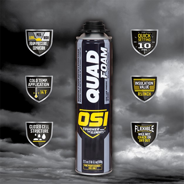 OSI QUAD 16 fl. oz. Window and Door Installation Foam for Dual Use with