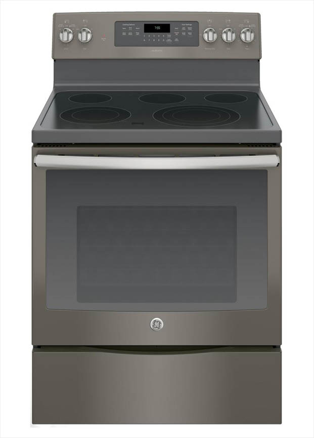 GE Adora 5.3 cu. ft. Electric Range with SelfCleaning Convection Oven in Slate, Fingerprint