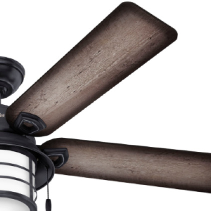 Hunter Key Biscayne 54 In Indoor Outdoor Weathered Zinc Gray Ceiling Fan With Light Kit