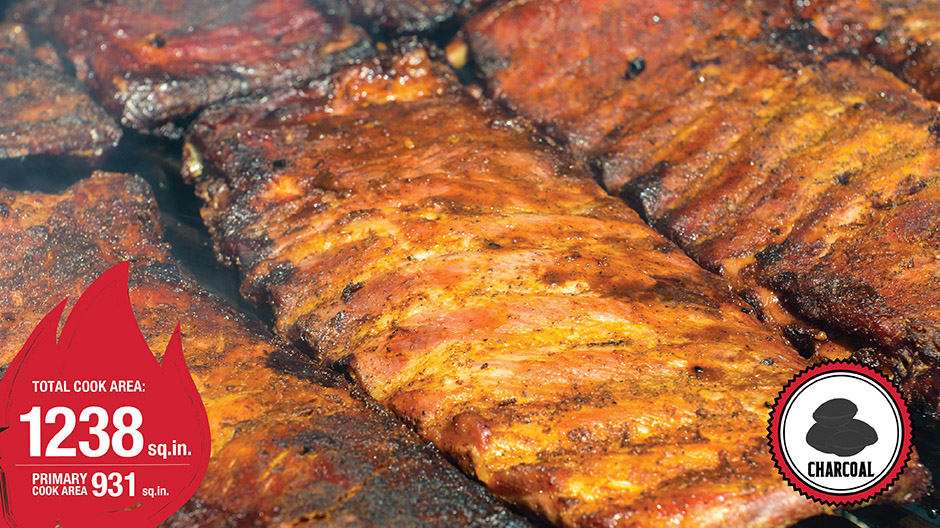 An all-round versatile grill, the Smokin’ Champ is large enough to feed a crowd, with durable cast-iron grates to seal in flavor and juices. An all-round versatile grill, the Smokin’ Champ is large enough to feed a crowd, with durable cast-iron grates to seal in flavor and juices.