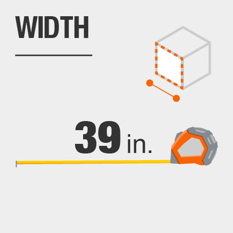 Tool chest width in inches. Tool chest width in inches.