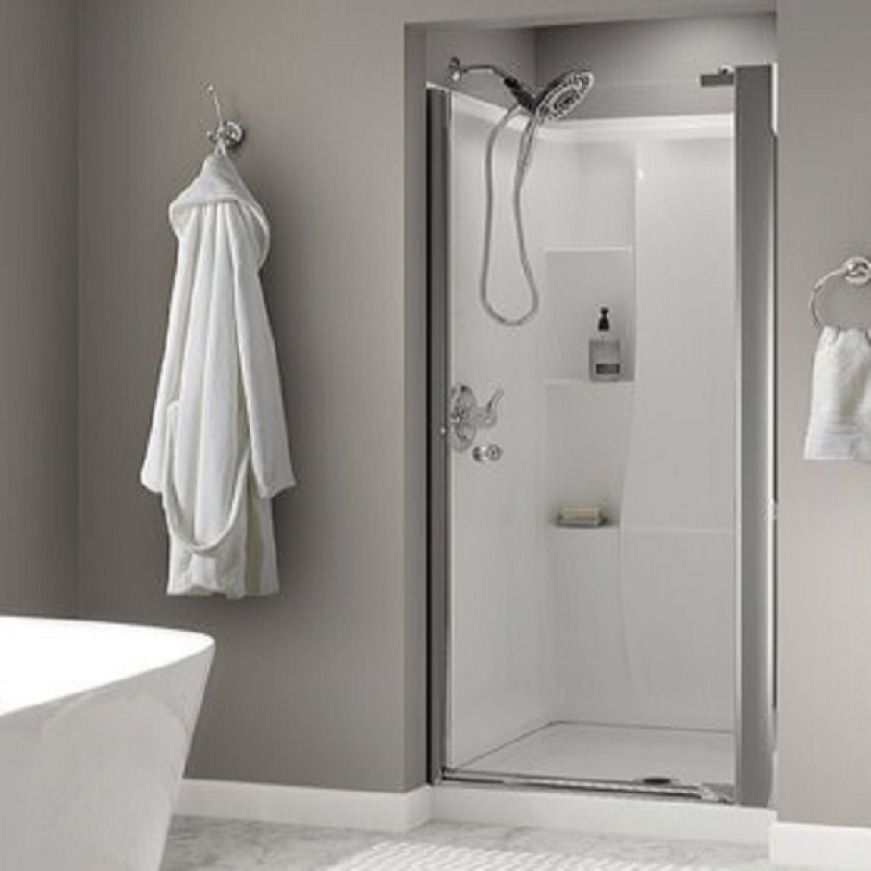 Delta Mandara 33 In X 64 3 4 In Semi Frameless Contemporary