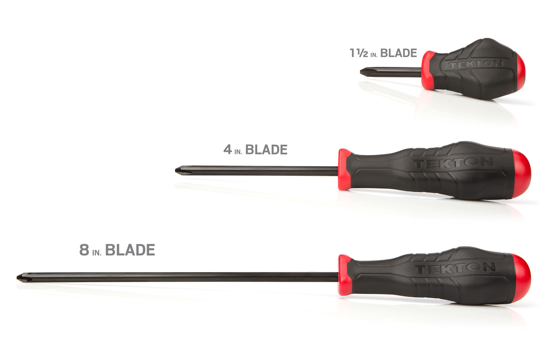 Image of screwdriver blade lengths Image of screwdriver blade lengths