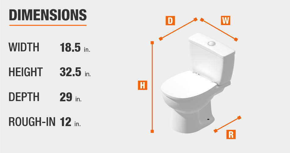 Glacier Bay 2 Piece 1 28 Gpf High Efficiency Single Flush