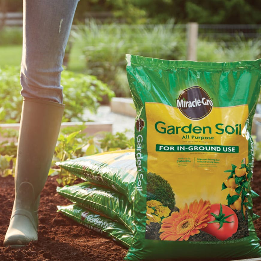 Miracle Gro Garden Soil All Purpose For In Ground Use 0 75 Cu Ft The Home Depot