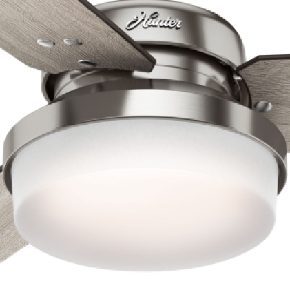 ceiling light led fan hunter oak weathered remote sentinel nickel indoor camino zinc brushed kit fixture efficient universal energy inch