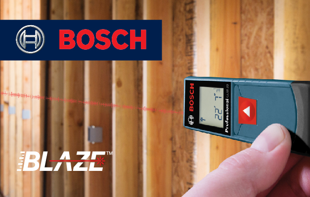 Bosch GLM 20 X projecting straight line for wall measurement. Bosch GLM 20 X projecting straight line for wall measurement.