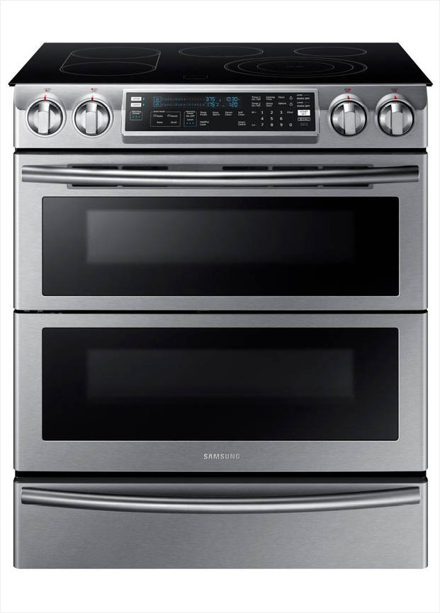 Samsung Flex Duo 5 8 Cu Ft Slide In Double Oven Electric Range Detail Image