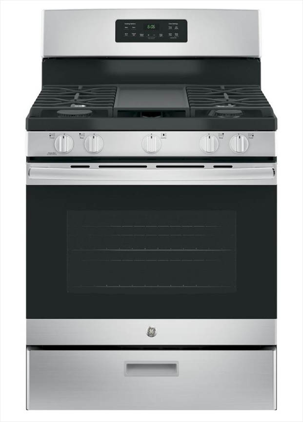 Ge 30 In 5 0 Cu Ft Free Standing Gas Range Stainless Steel Detail Image