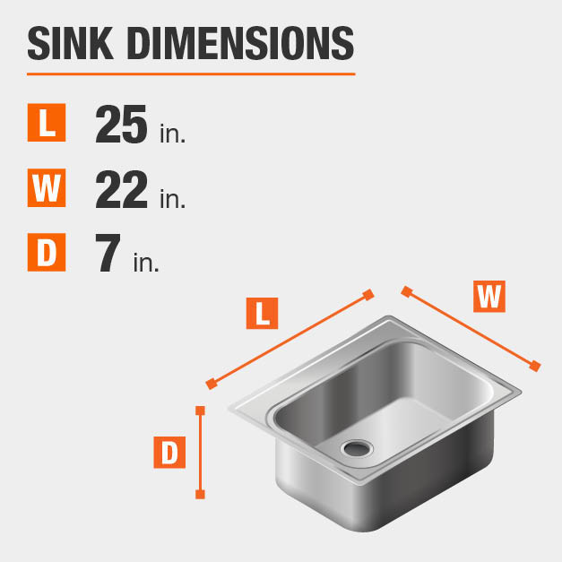 Glacier Bay Drop In Stainless Steel 25 In 4 Hole Single Bowl Kitchen