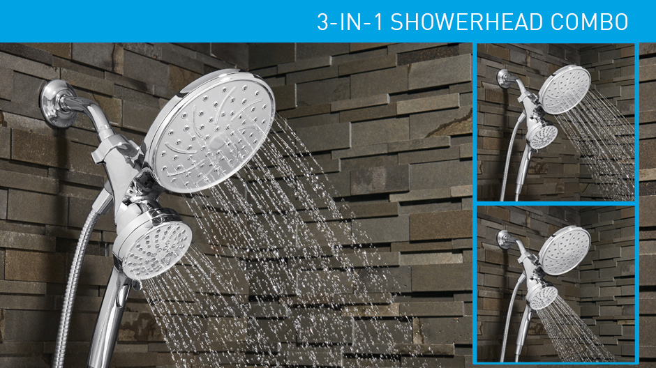 MOEN Attract 6Spray Hand Shower and Shower Head Combo Kit with