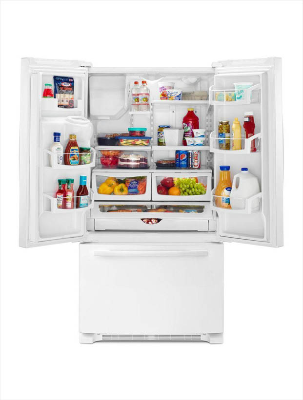 Amana 24 7 Cu Ft French Door Refrigerator In White Afi2539erw The