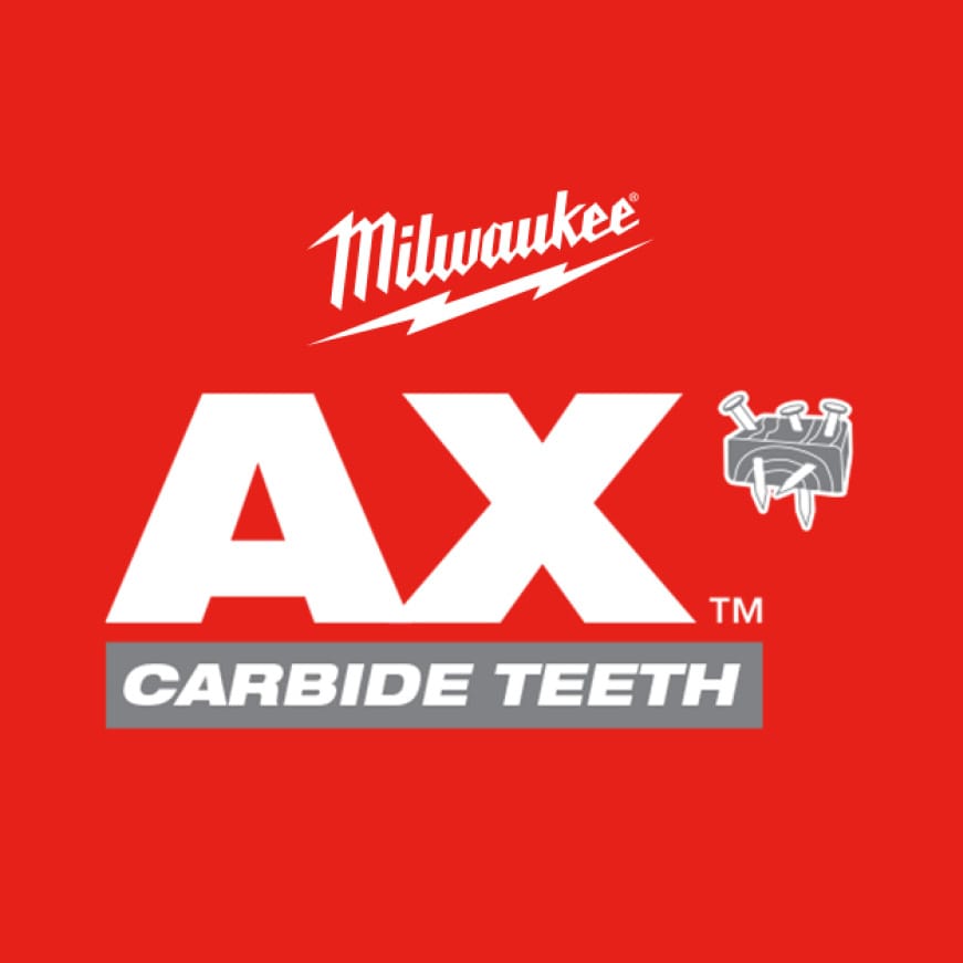Milwaukee 6 in. 5 TPI AX Carbide Teeth Demo Nail Embedded 