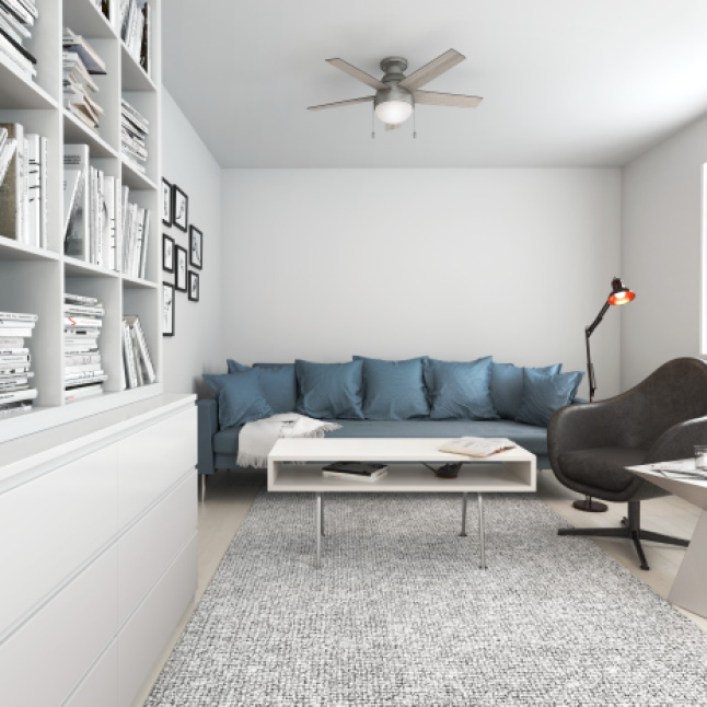 Hunter Sea Wind 48 In Indoor Outdoor Matte Black Ceiling Fan