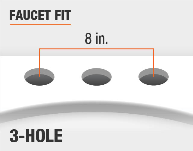 Glacier Bay Constructor 8 In Widespread 2 Handle Low Arc Bathroom