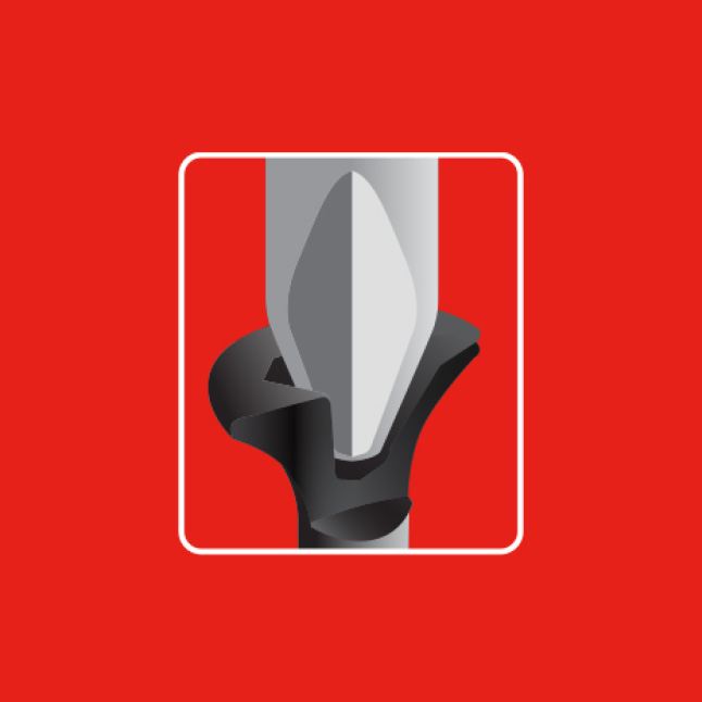 Laser blasted tip, generates best fit over the life of the bit Laser blasted tip, generates best fit over the life of the bit