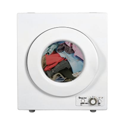 See-through window lets you monitor clothes