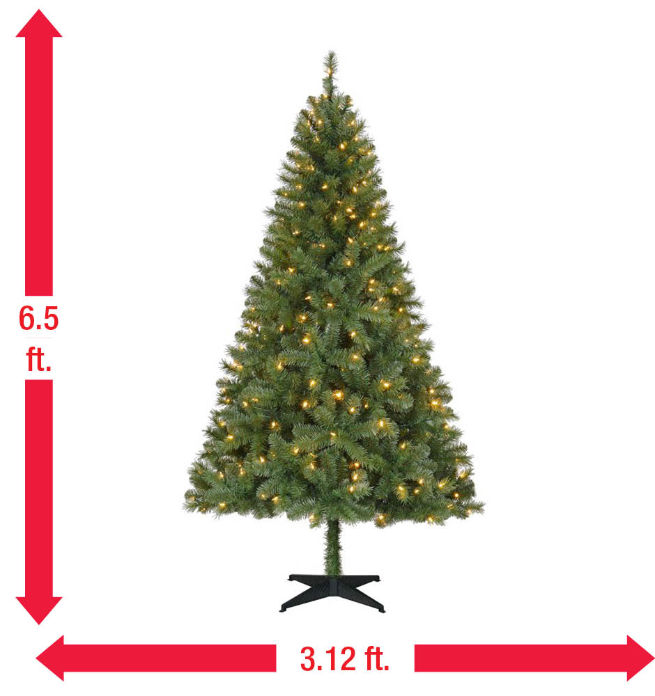 Home Accents Holiday 6.5 ft. PreLit LED Greenville Spruce Artificial
