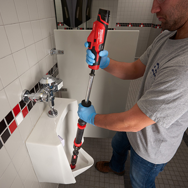 Milwaukee M12 Trap Snake 12Volt LithiumIon Cordless 4 ft. Urinal