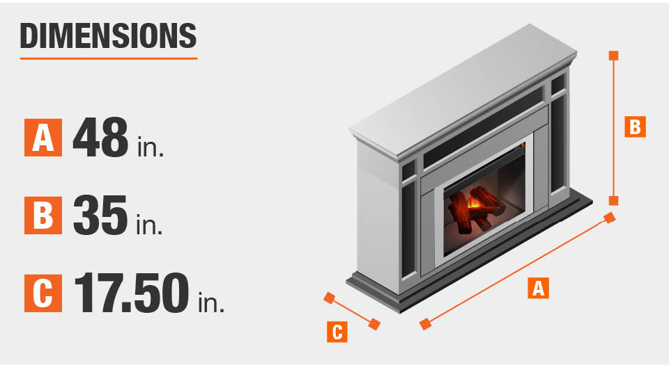 Home Decorators Collection Tolleson 48 In Tv Stand Infrared Bow Features A Built In Fireplace For Warmth And Ambiance