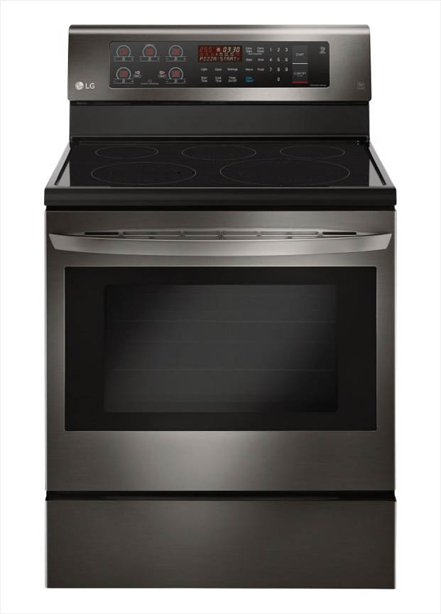 LG Electronics 6.3 cu. ft. Electric Range with Convection Oven in Black Stainless Steel